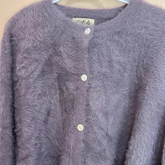 Listicle Lavender Fuzzy Sweater - Picture 2 of 6